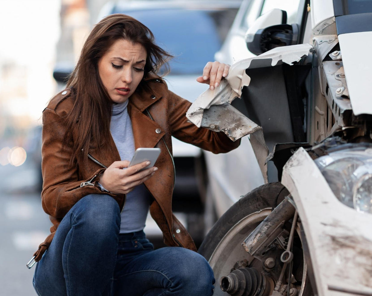 Driver receiving guidance from motoring offence solicitor
